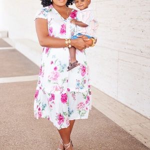 Vici floral midi dress